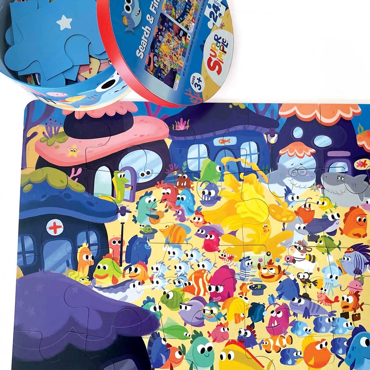 Super Simple Songs Finny The Shark Set of 2 24-Piece Search and